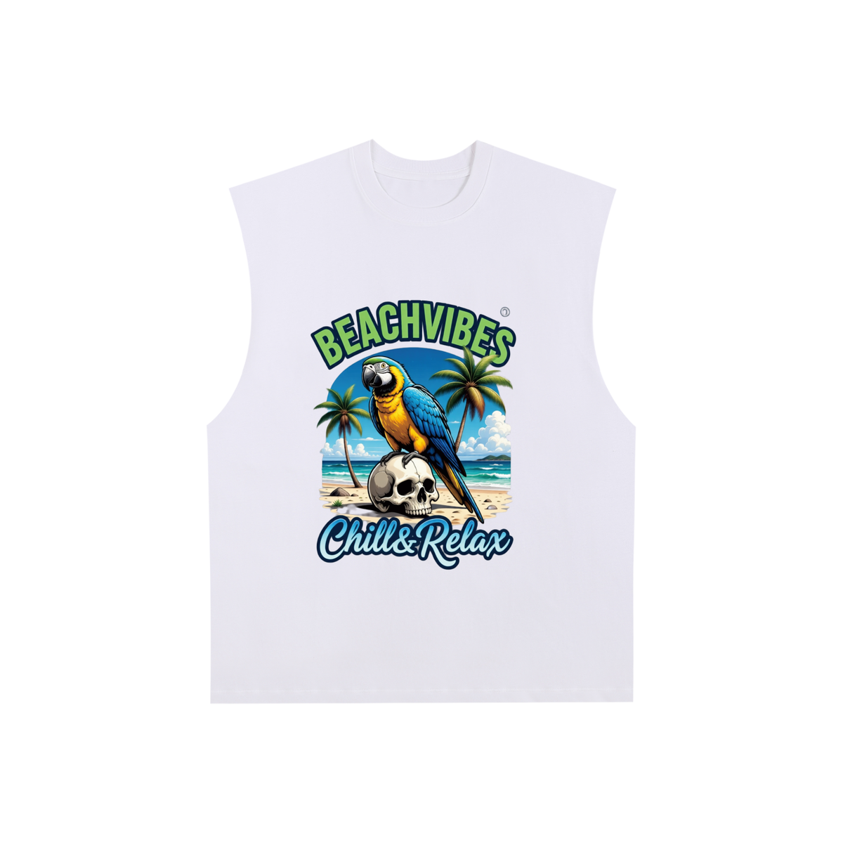 Raw Edge Cotton Tank Top