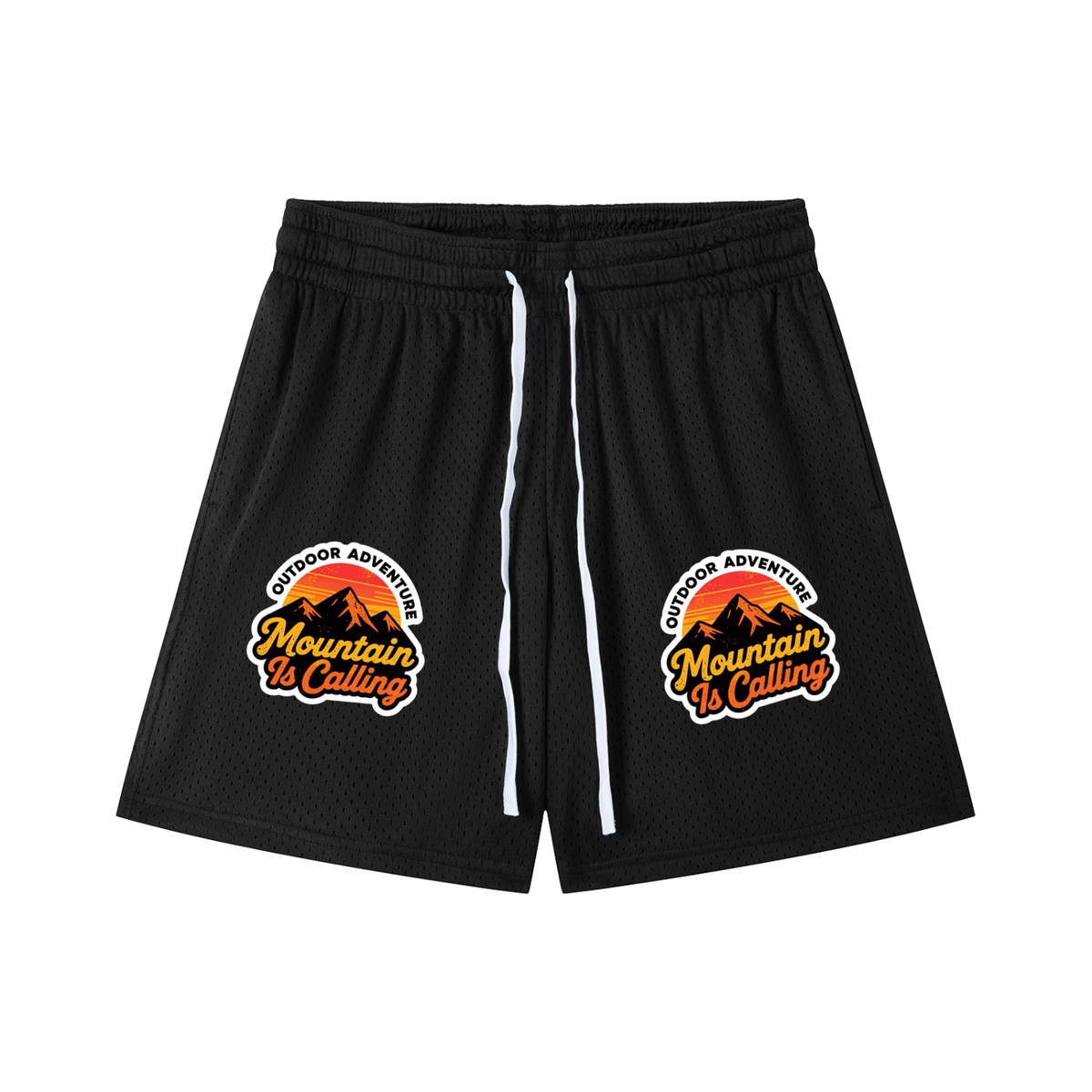 Mesh Drawstring Shorts