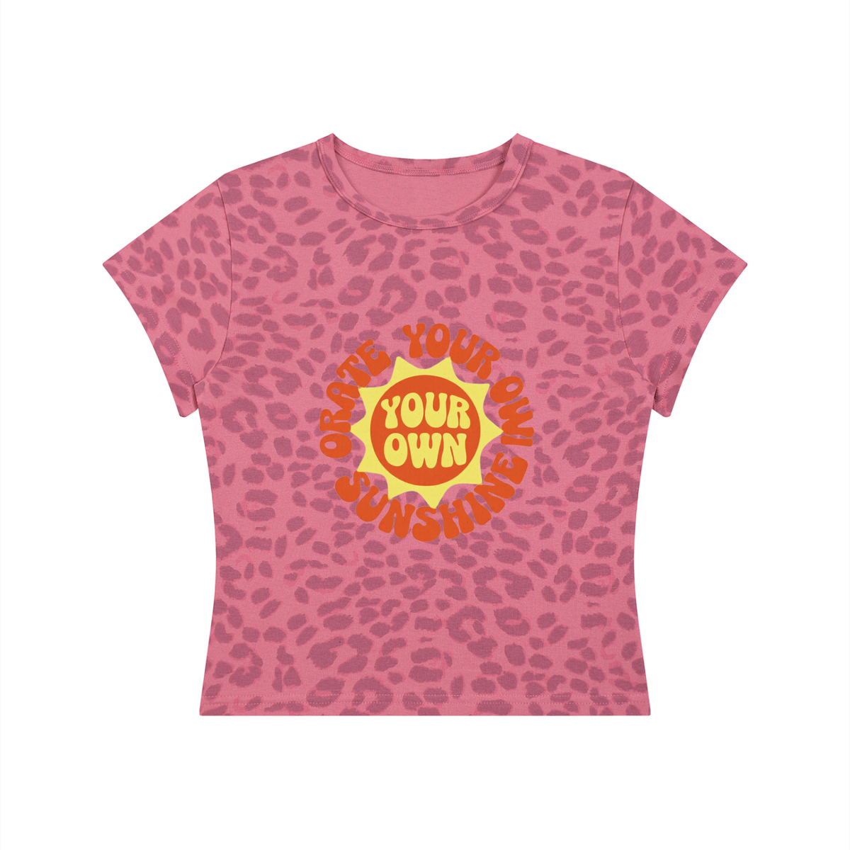 Women’s Leopard Print Crop T-Shirt