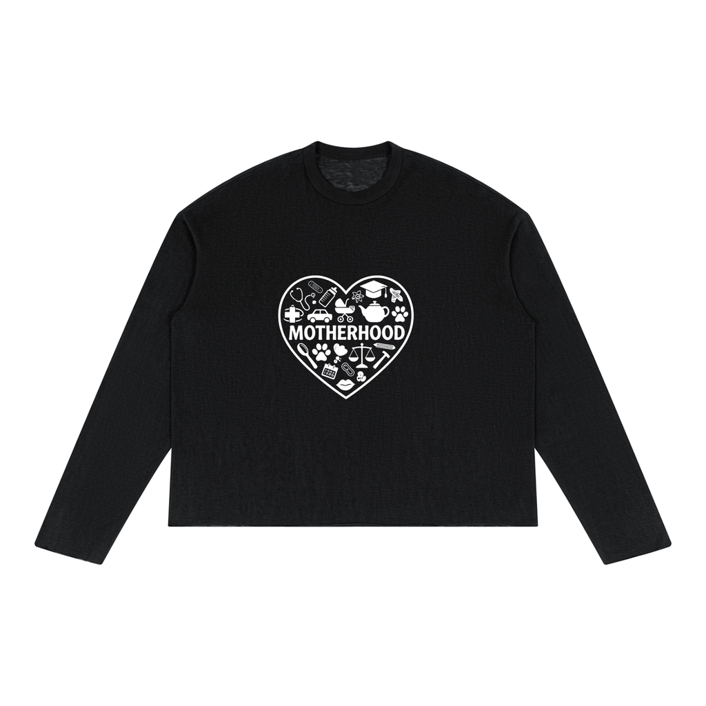 Unisex Raw Edge Long Sleeve T-Shirt