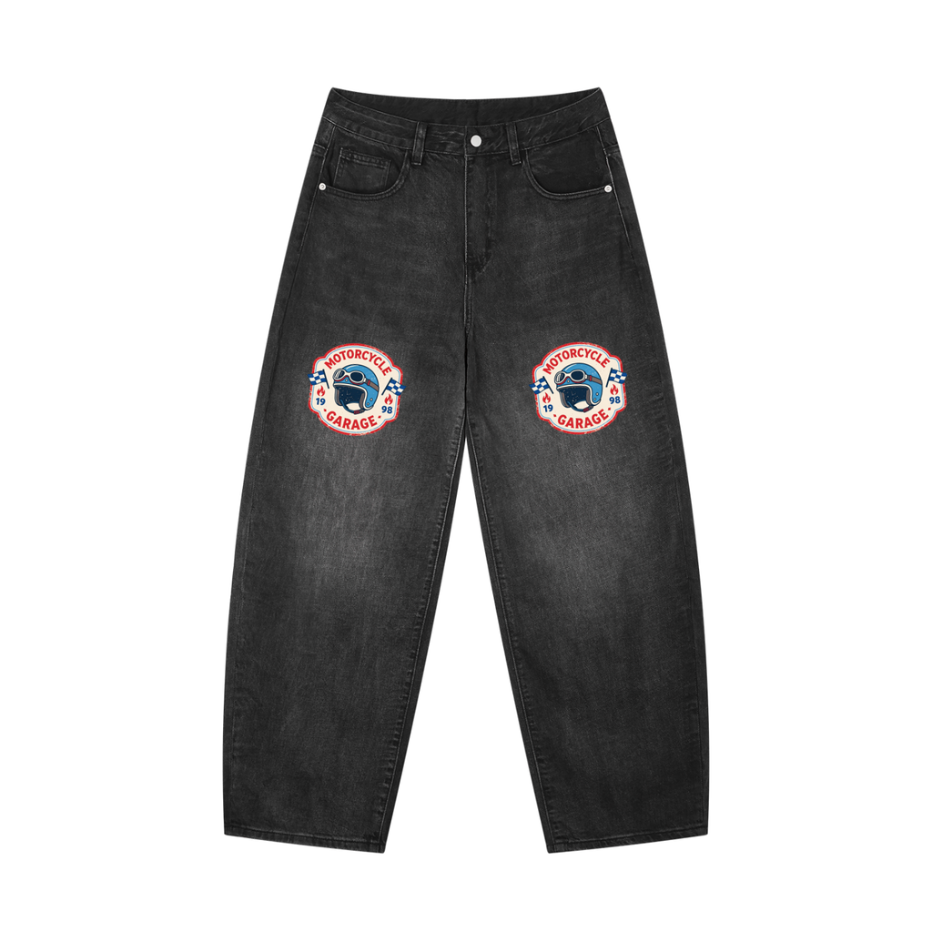 Men's Sunfade Vintage Wash Barrel Leg Jeans