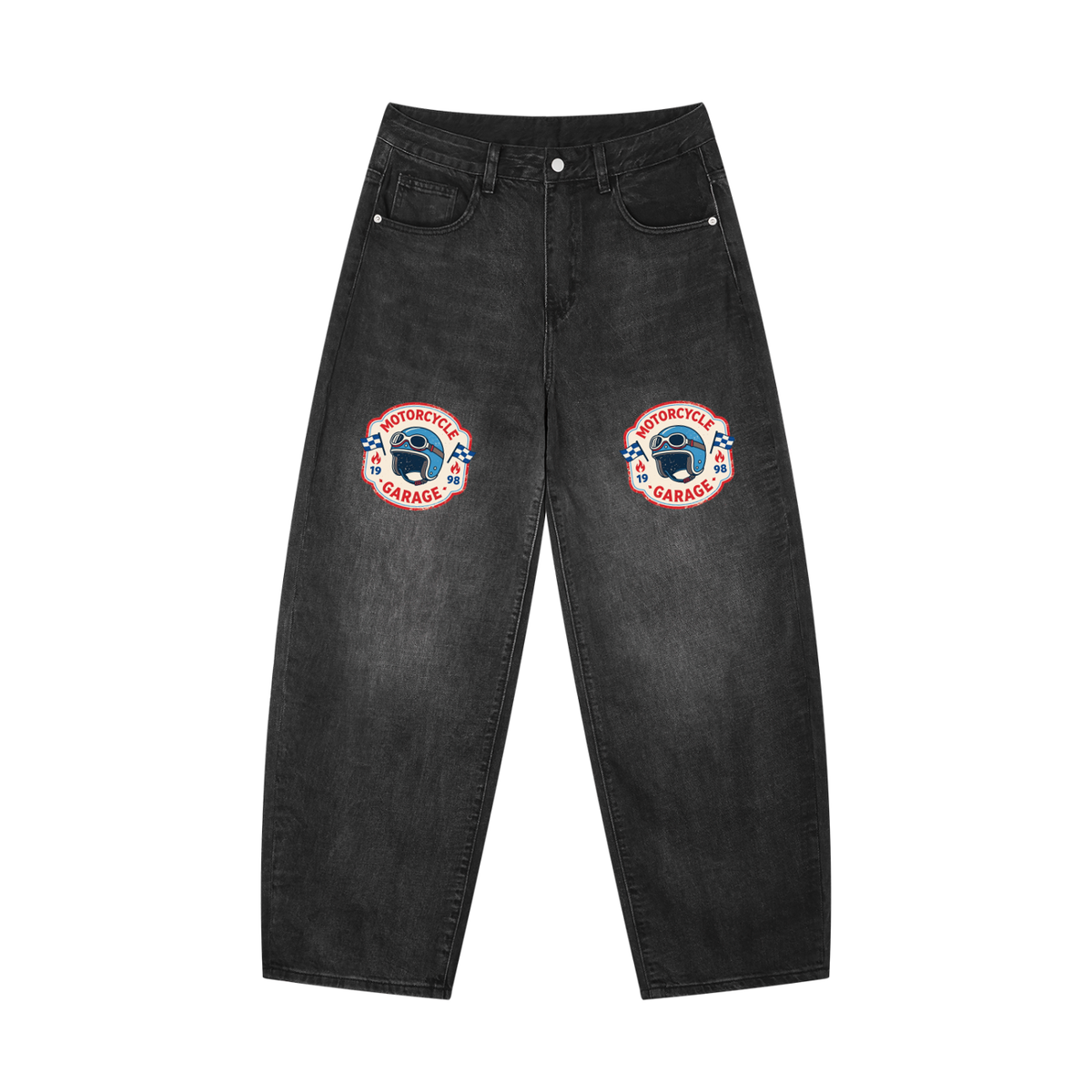 Men's Sunfade Vintage Wash Barrel Leg Jeans