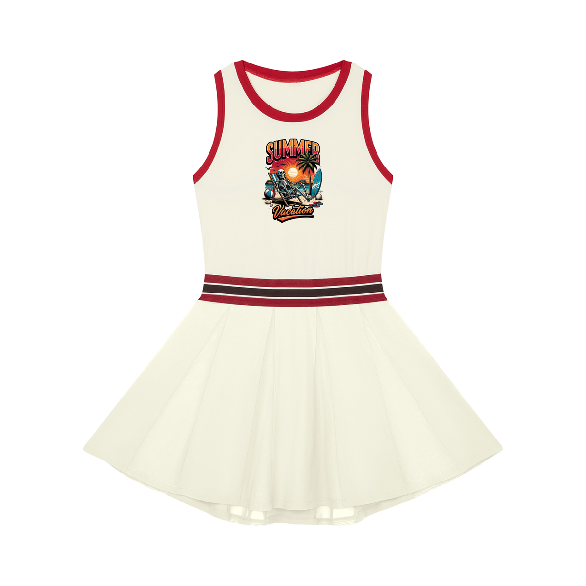 Women's Color Block A-Line Sleeveless Dress